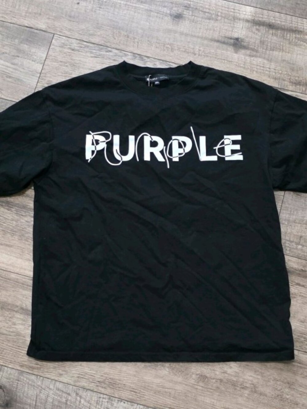 Purple Brand Black Short Sleeve Black Men's T